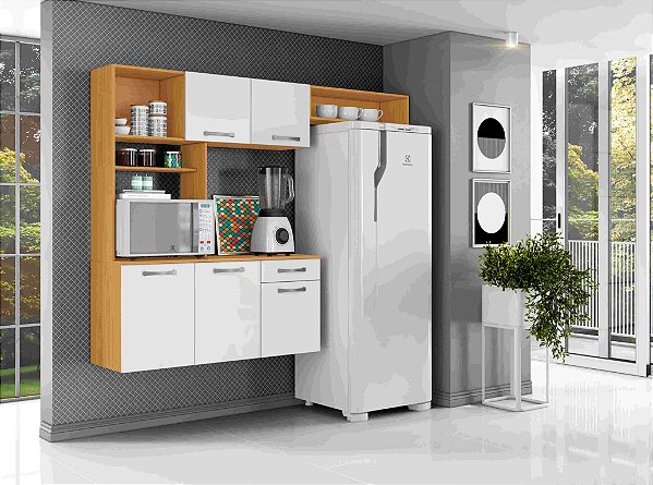 Cozinha Compacta Suspensa Nanda 05P01G. 1.79m - Aramóveis