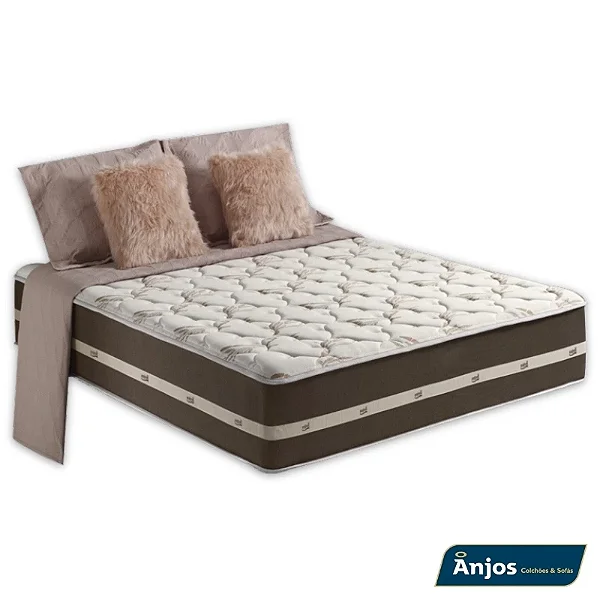 Colchão Queen Classic Marrom Molas Ensacadas 158x198x22 Anjos