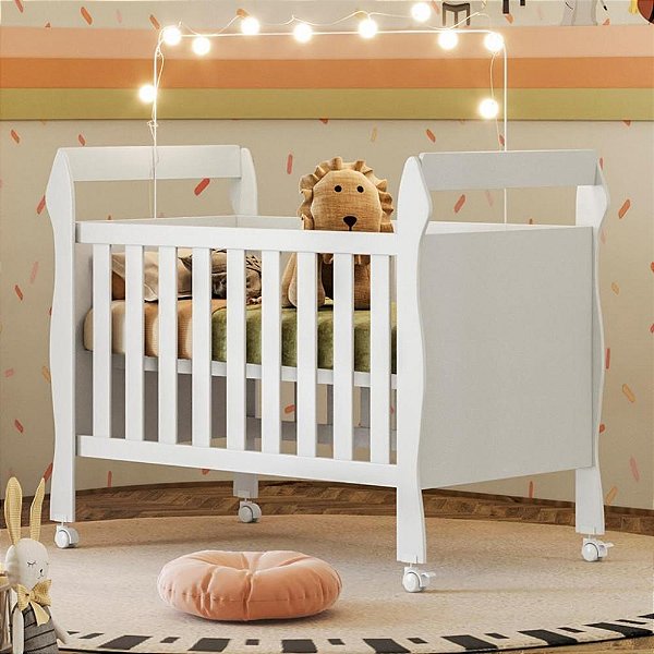 Berço e Mini Cama Americano Soninho 3 em 1 – Branco