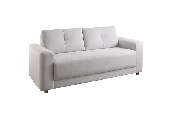 Sofá 03 Lugares Milano 1.90m Linho Bege - Rondomoveis
