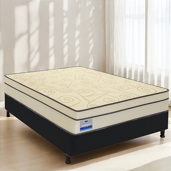 Colchão Casal Prime Light D28 + Base Box Comum - Orthoprime