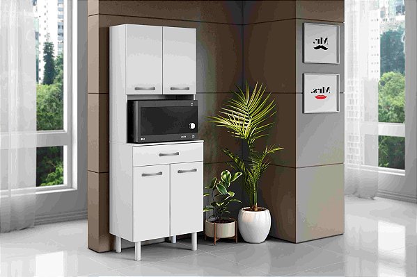 Paneleiro Bally 4P1G Branco - Aramoveis