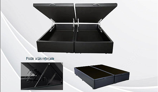Base Box Baú Bipartido Casal 1.38m Vazada  - Ortobello