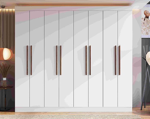 Roupeiro Califórnia 2.42m 08 Portas e 04 Gavetas - Doripel