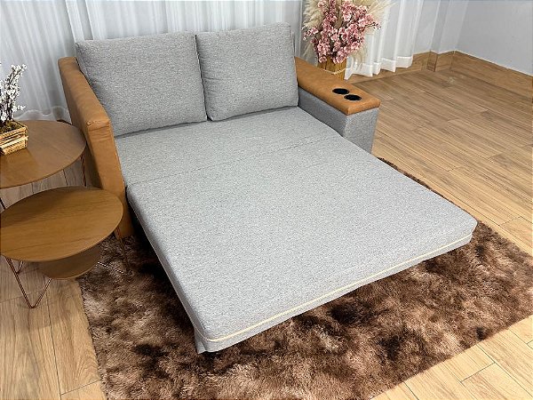 Sofá Cama Anis 1.59m em Linho - Luxury