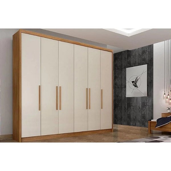 Roupeiro Santoro 06 Portas e 06 Gavetas 100% MDF 2.43m - Novo Horizonte