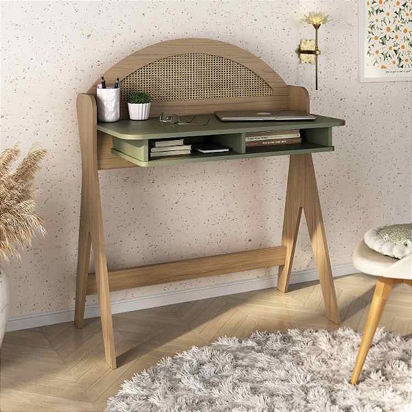 Escrivaninha Ceci 02 Nichos 90cm 100% MDF - Artely