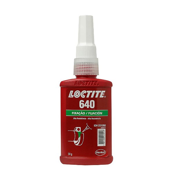 Adesivo Loctite 640 Fixação Cilíndrica Anaeróbica Alta Resistência Verde 50g