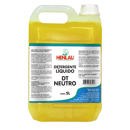 Detergente neutro - DT-NEUTRO - 5L - HENLAU