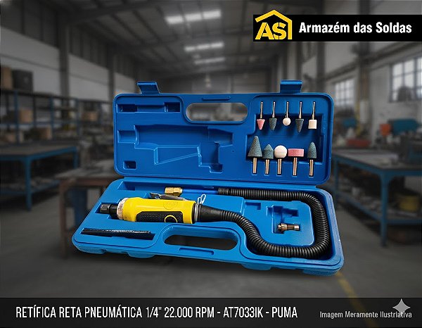 RETIFICA PNEUM. COM ACESSORIOS ( KIT ) - AT7033IK - PUMA