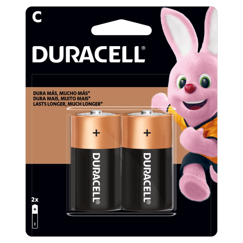 Pilha Alcalina Media Tamanho C Pacote com 2 Unidades - DURACELL