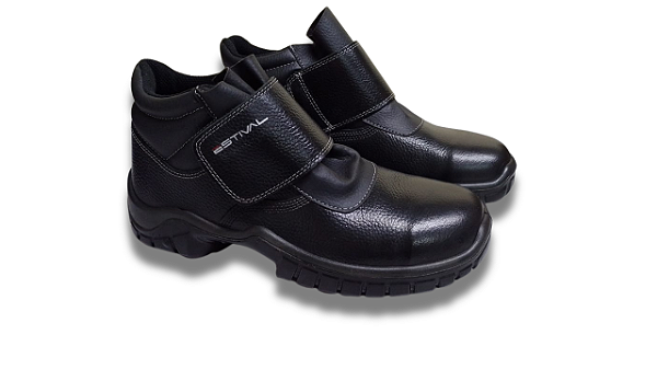 BOTA SEG COURO PRETO VELCRO BIQ. COMPOSITE E PALMILHA EVA - CA.42553