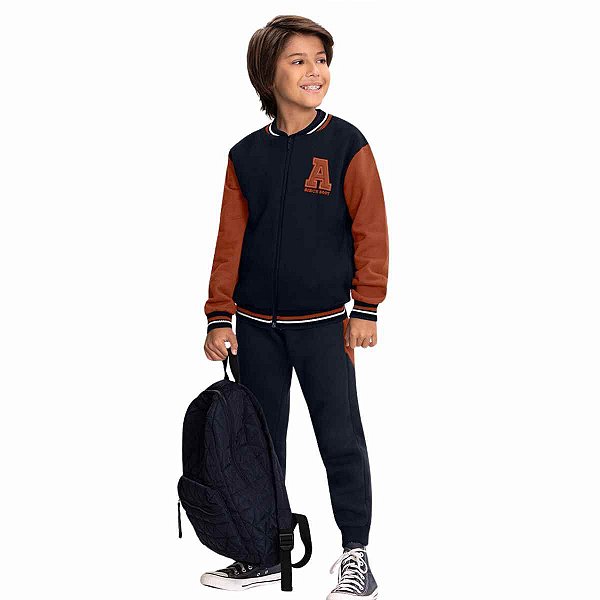 Conjunto Infantil Menino Com Jaqueta Bomber - Alakazoo