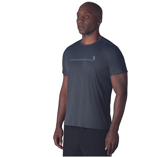 Camiseta T-Shirt Poliamida Básica Masculina 77053 Esporte - Grafite- Lupo