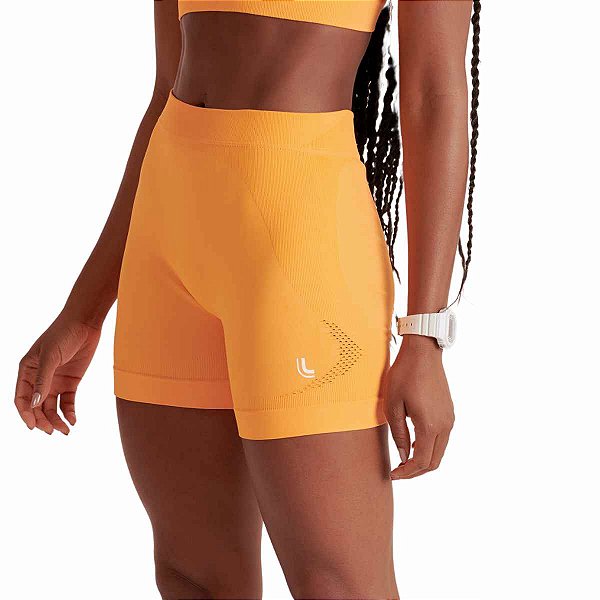 Short Attack Sem Costura Academia - 71144 Laranja Orange - Lupo Sport