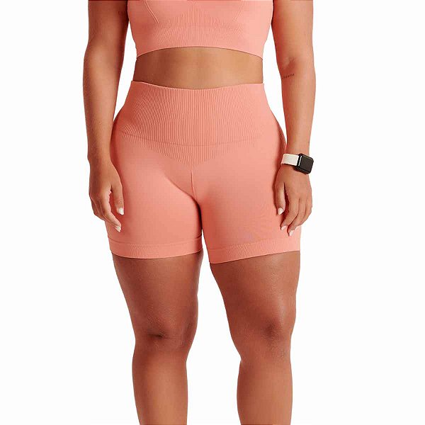 Short Esportivo AF LSport Basic Feminino Sem Costura - 71348 Coral - Lupo Sport