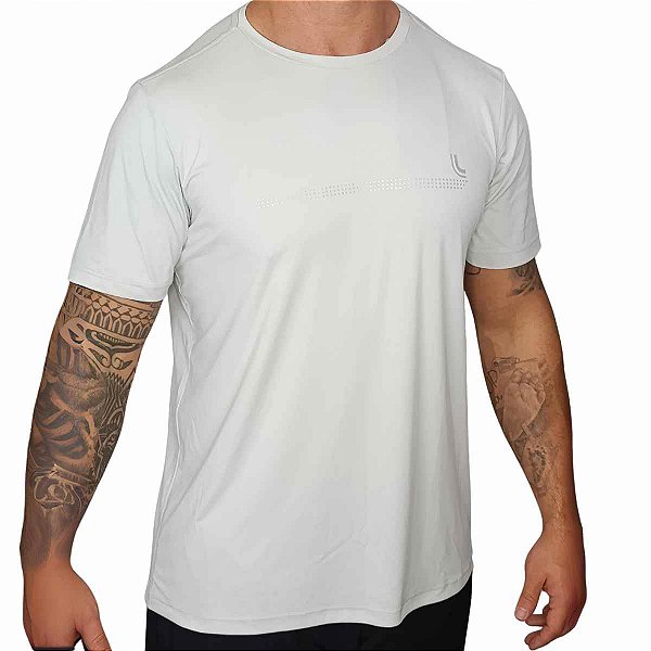 Camiseta T-Shirt AM Basica II Poliamida Masculina Proteção UV 50+ Esportiva - Cinza - Lupo