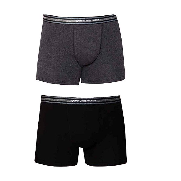 Kit 2 Cuecas 523 AM Boxer Algodão e Elastano - Lupo