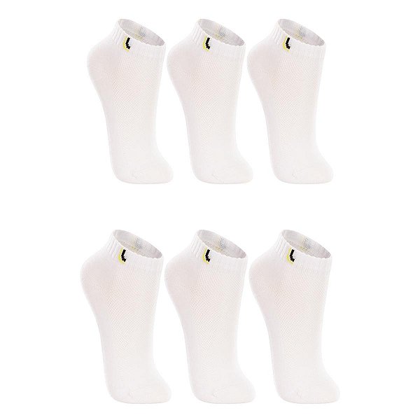 Kit 6 Pares Meias Infantis Cano Baixo Algodão Macio - Lupo