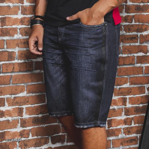 Bermuda jeans masculina slim