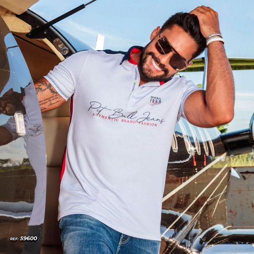 Polo esportiva branca