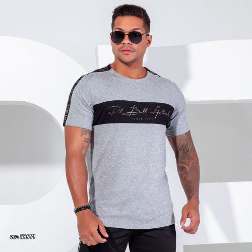 Camiseta gola O masculina