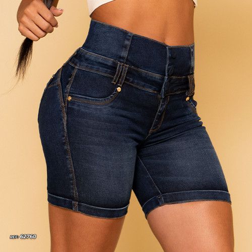 Bermuda meia coxa cintura perfeita com efeito empina bumbum