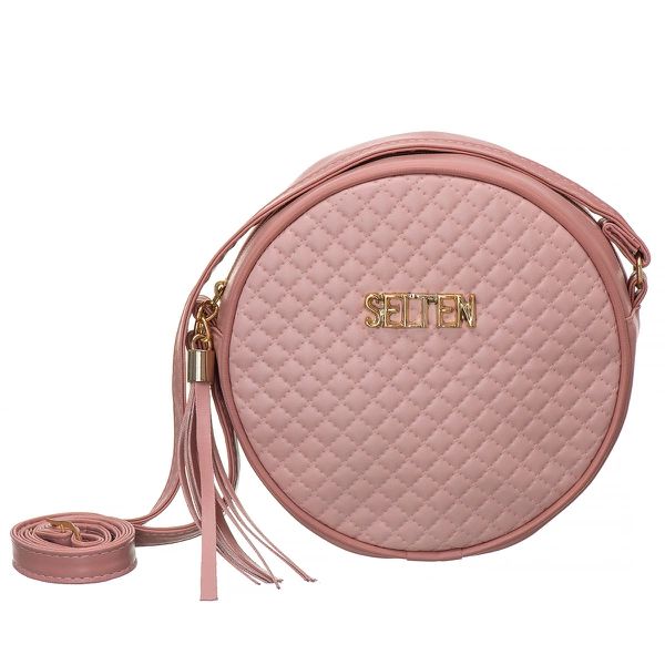 Bolsa Redonda Feminina Transversal Matelasse Selten