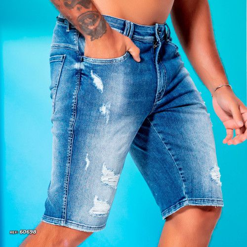Bermuda jeans modern destroyed