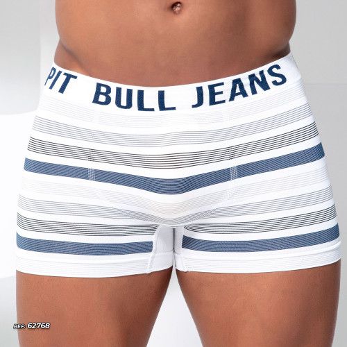 Cueca boxer masculina listrada sem costuras