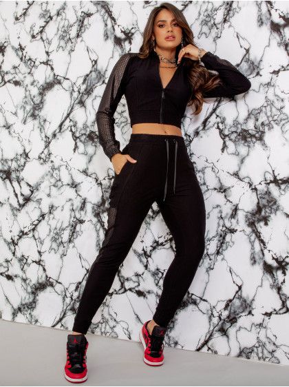 Calça Jogger Feminina Modelo Esportivo Mais Conforto