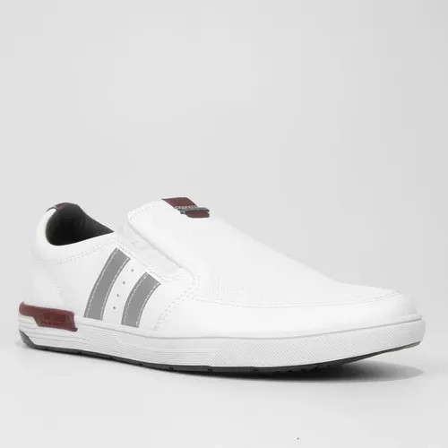 Sapatenis masculino slip on branco