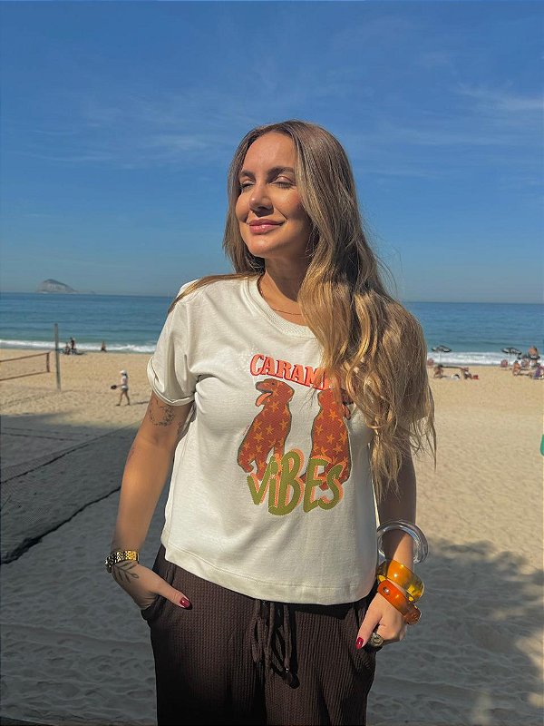 t-shirt orquídea - caramelo vibes