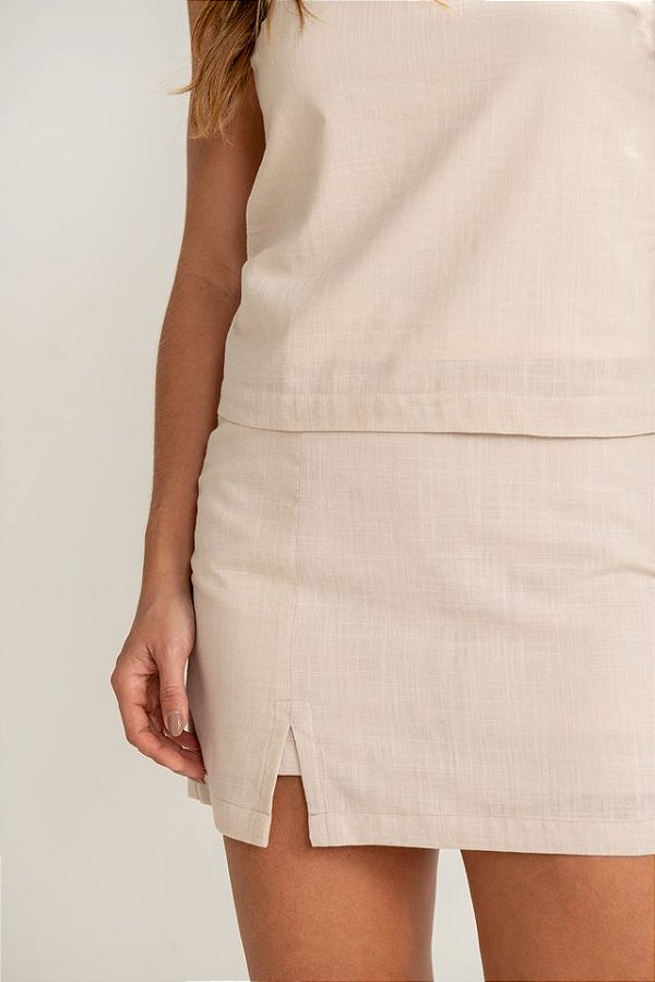 Short saia Leme- Linho