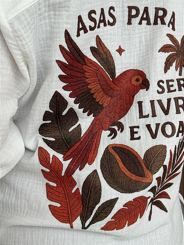 Chemise Mafeh - Asas Para ser Livre e Voar (Glitter)
