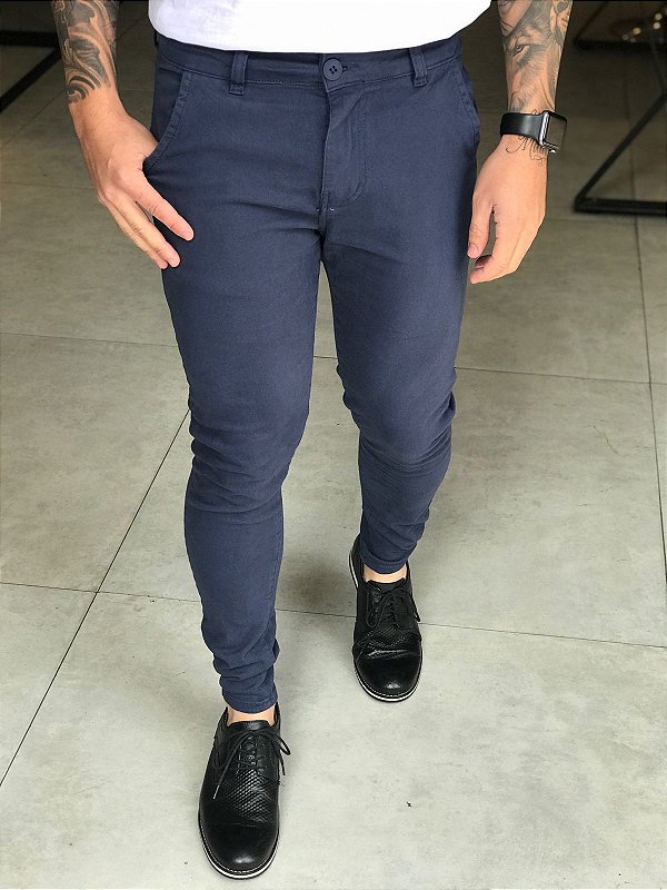 Calça Masculinha Alfaiataria Com Elastano Slim - Atual Men| Loja Onlin -  Atual Men - Moda Masculina | Loja Online
