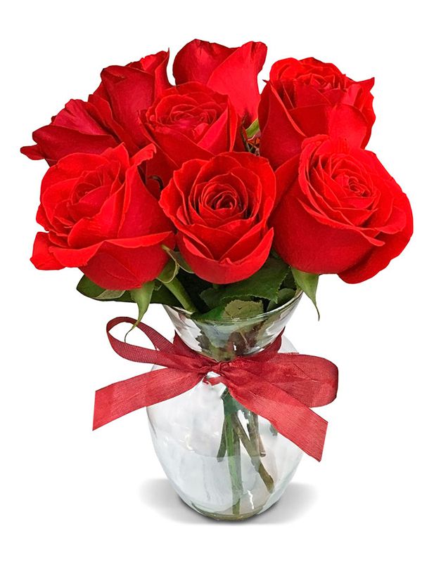 Vaso com 12 rosas vermelhas
