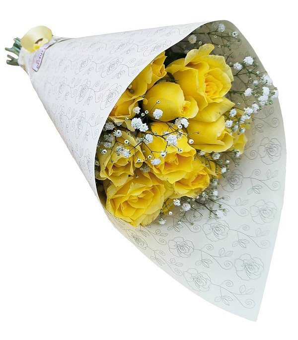 Cone de Rosas Amarelas