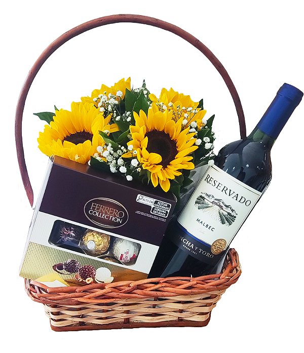 Kit Especial Girassol & Vinho