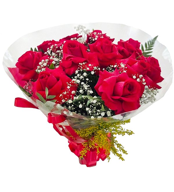 Buquê de 12 rosas colombianas