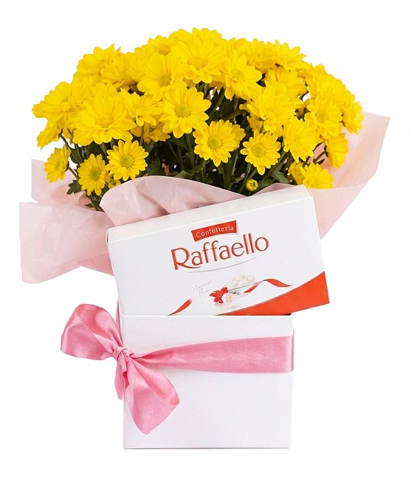 Kit Mini Margarida Amarela com Raffaello