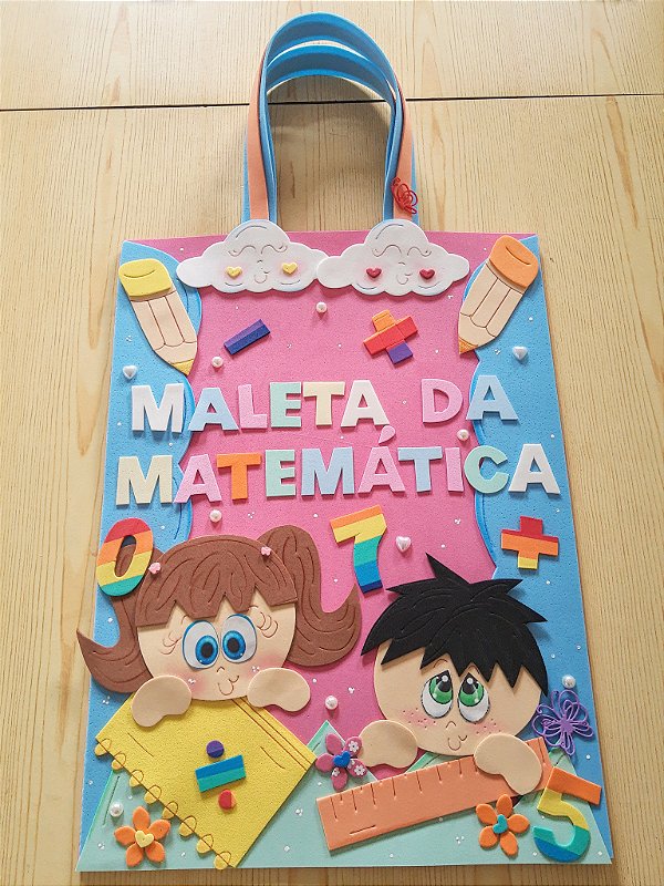 Maleta Da Matemática Feita De Eva (30x40cm) Sacola Vazia
