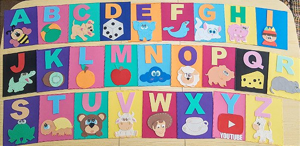 Alfabeto De Parede (20Cm X 20Cm Cada Placa)