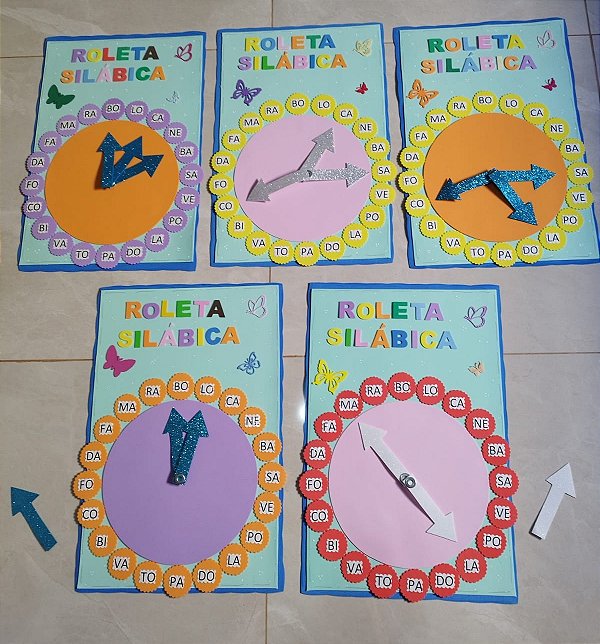 Recurso Pedagógico (roleta Silábica) cores podem variar