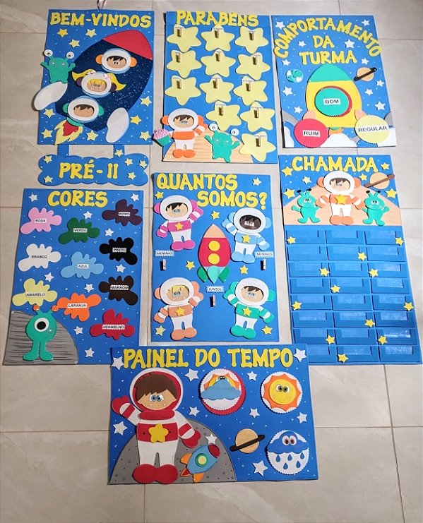 Decoração escolar (astronautas)