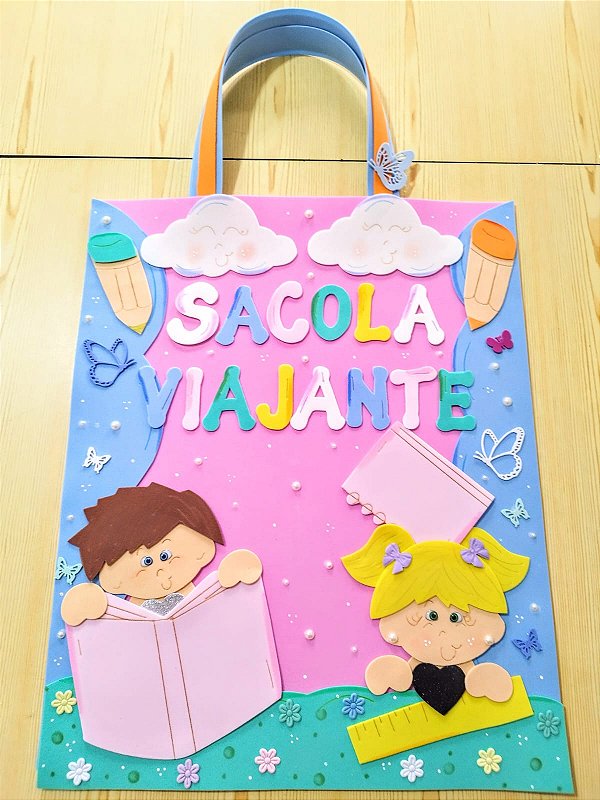 Sacola viajante (40x50 sacola vazia)Feita de eva