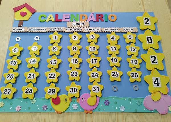 Calendário (passarinho com imã)