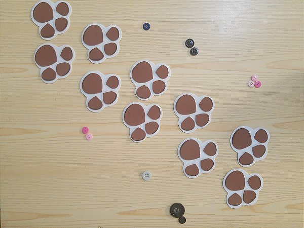 Patinhas de coelho (PACOTE COM 20 PATINHAS)