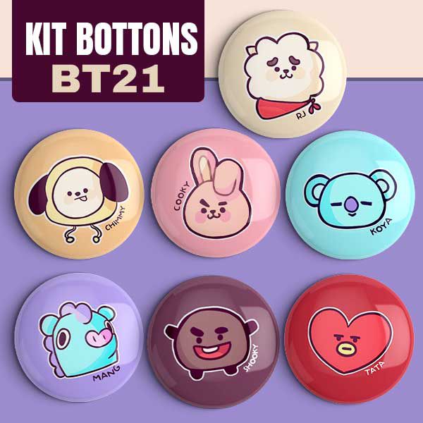 Bottons BT21 Coleção
