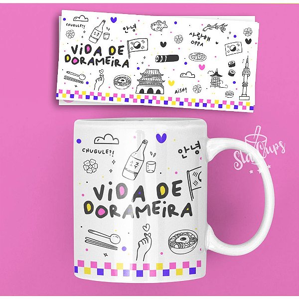 Caneca Dorameira Fofa Coreia Soju, Kdrama